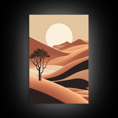 Set of 3 Desert Canvas Prints, Four Peaks Arizona Wall Art, 3 Piece Print Set, Arizona Desert, Boho Print, Modern Wall Art, Framed Canvas
