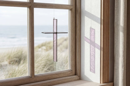 Ink Black Cross Suncatcher