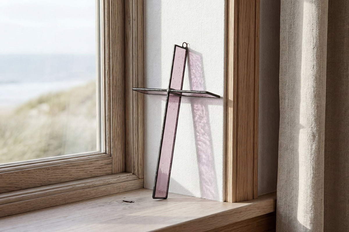 Ink Black Cross Suncatcher