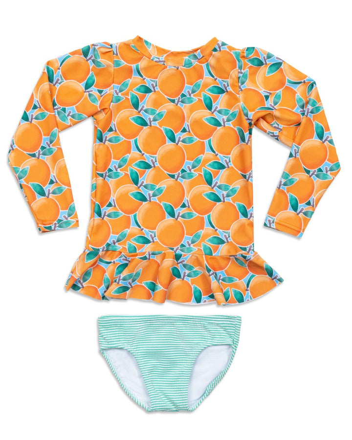 Cuties Girls Long Sleeve Sun Shirt and Bottom Set