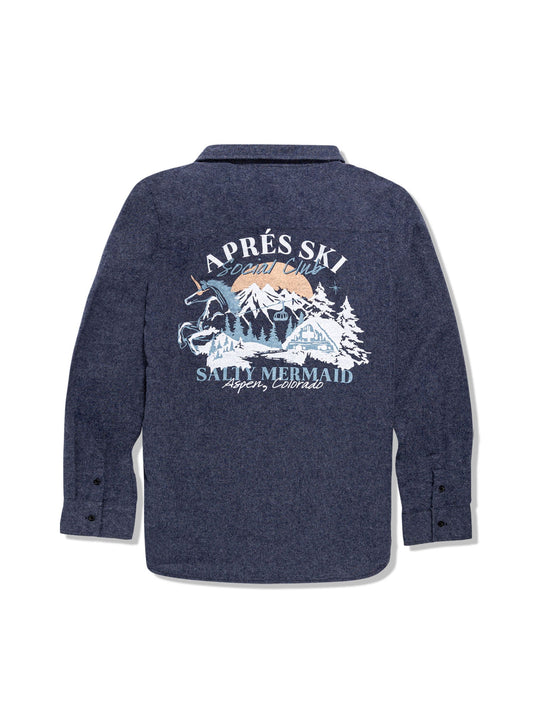 Aspen 'Apres Ski Social Club' Button-Down Flannel Shirt