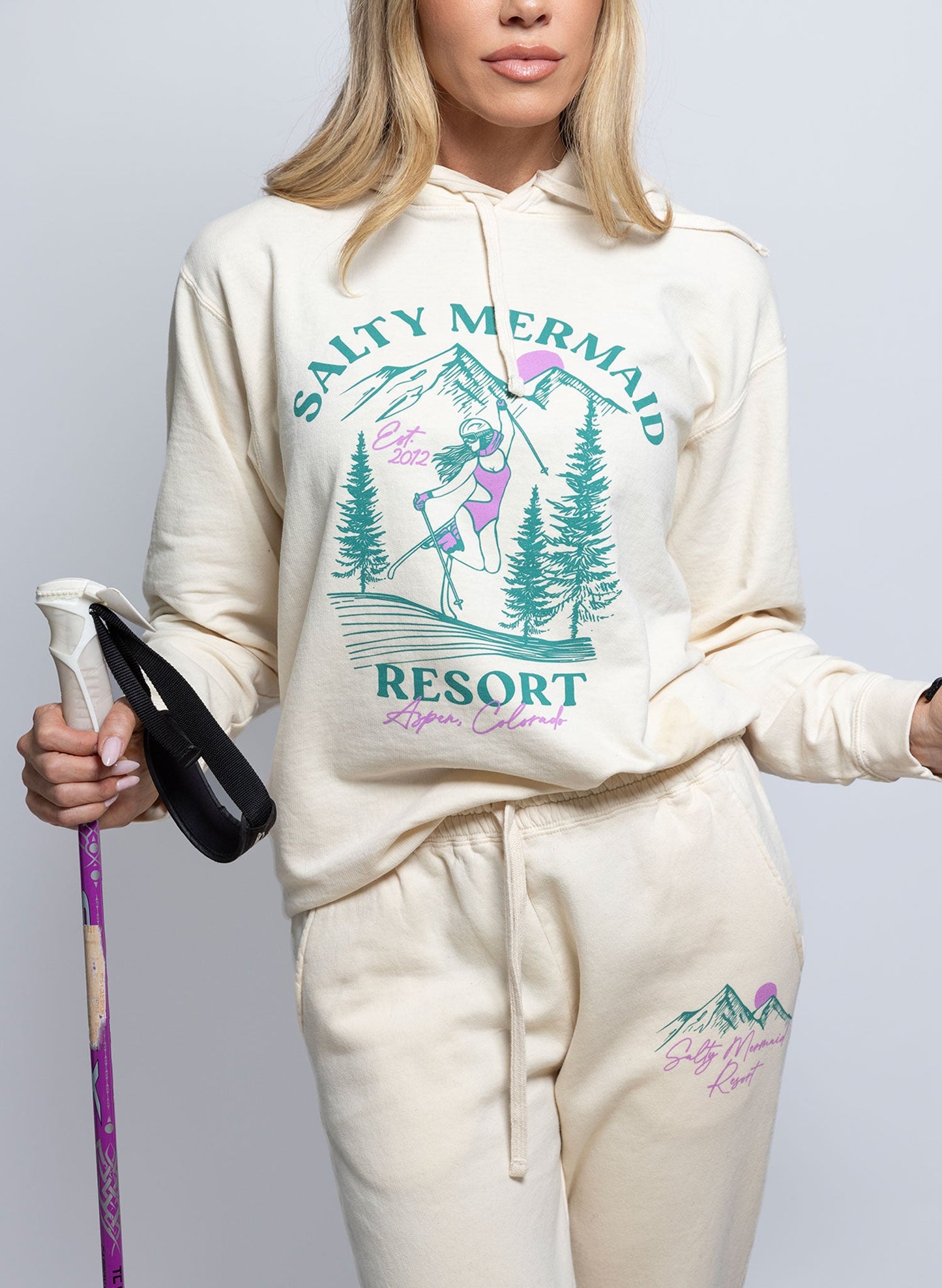 Aspen 'Salty Mermaid Resort' Hooded Long Sleeve