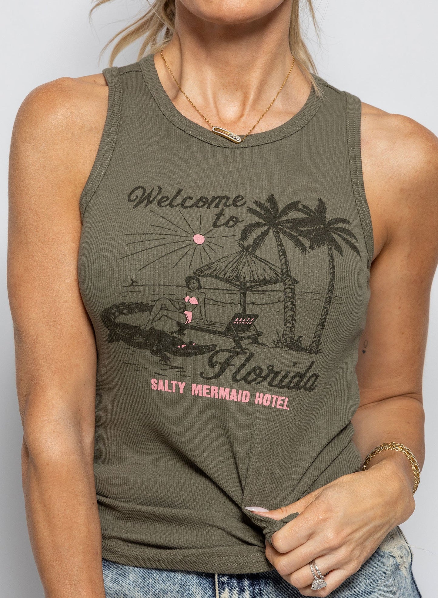 'Welcome to Florida' Fitted Tank Top