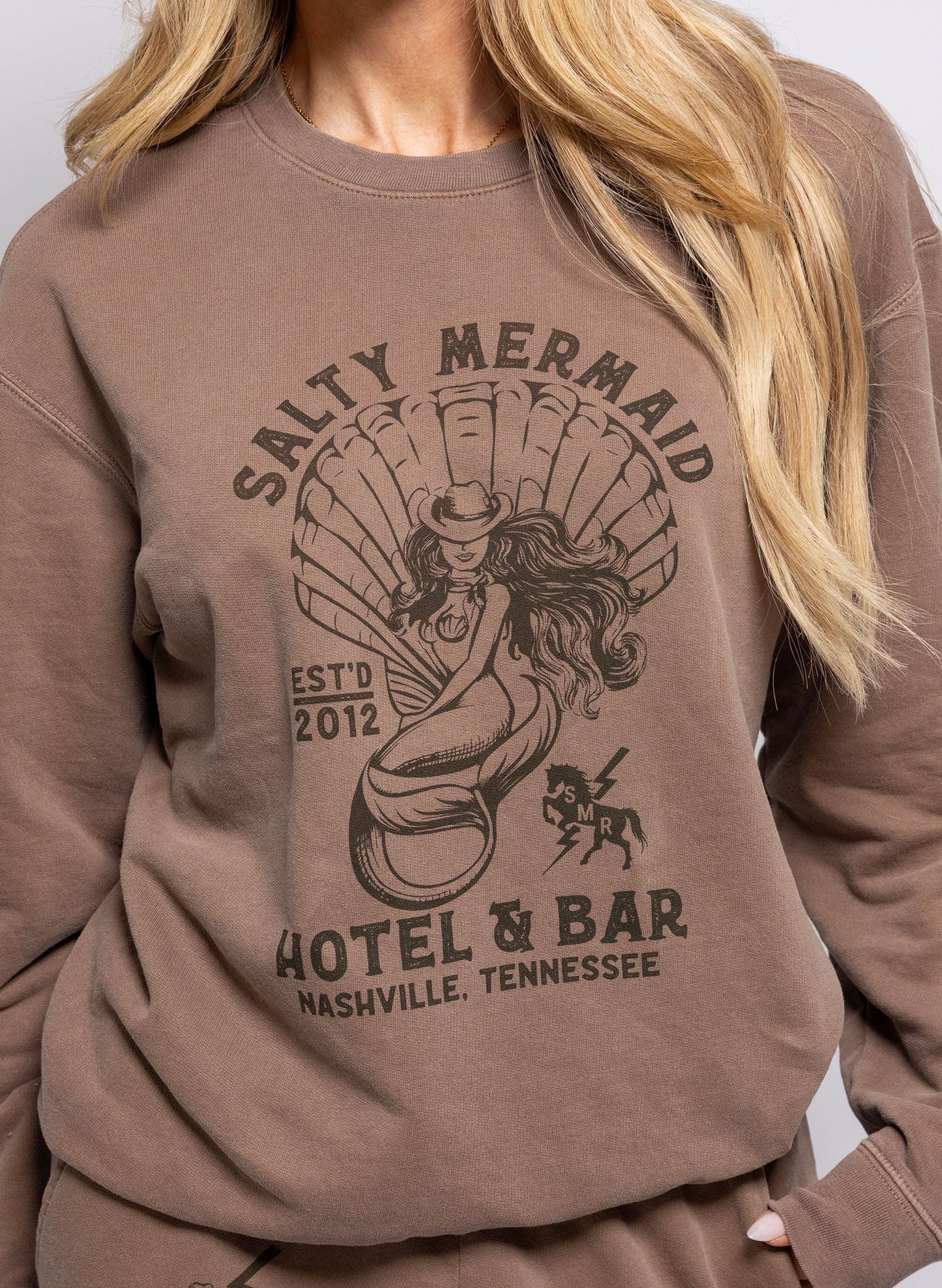 Nashville 'Salty Mermaid Hotel & Bar' Crewneck Sweatshirt