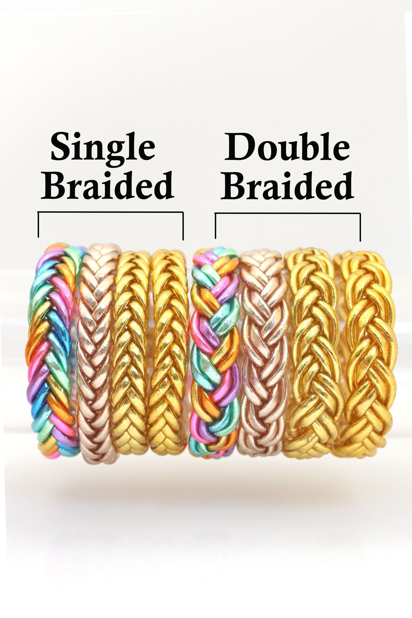 Braided Thai Buddhist Temple Bracelets, Rainbow or Gold, Mantra Bangle, Sizes Available