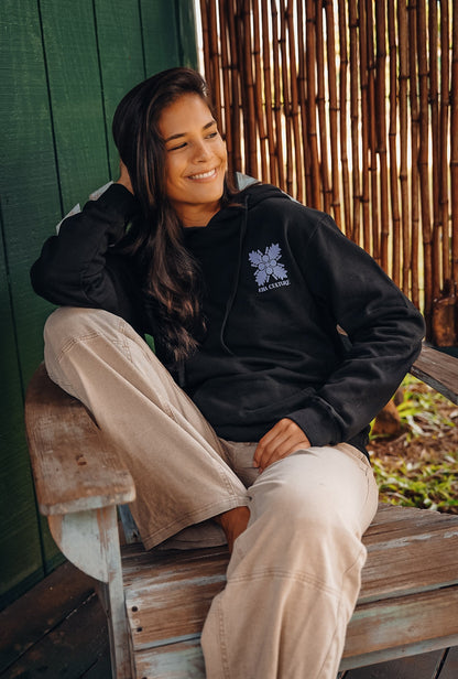 EHA Hoodie in Lava with Periwinkle Logo