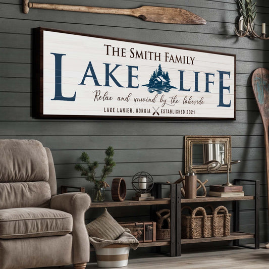 Personalized Lake Life Sign