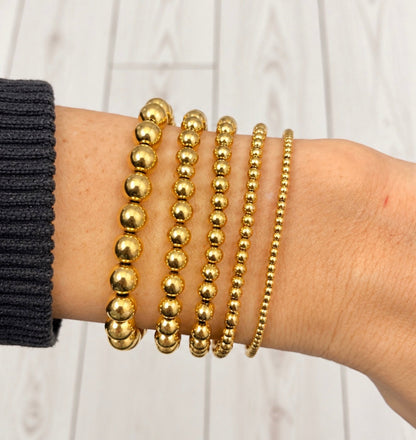 SILVER BALL BRACELETS - Stack or Individual