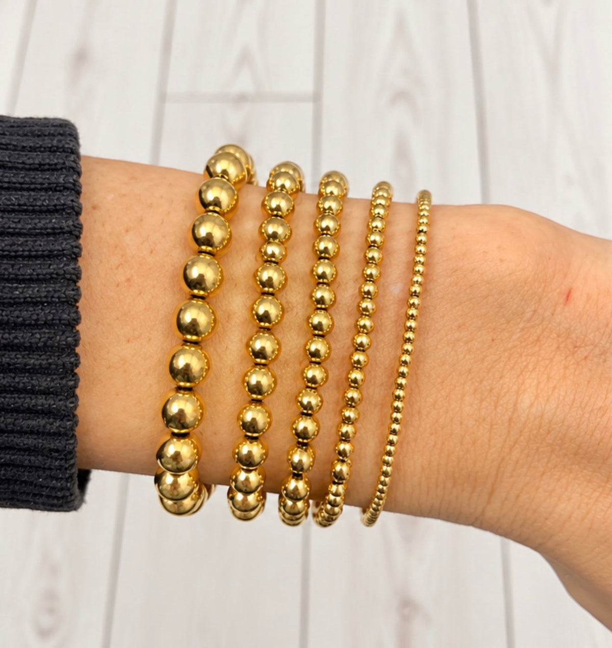 GOLD BALL BRACELETS - Stack or Individual