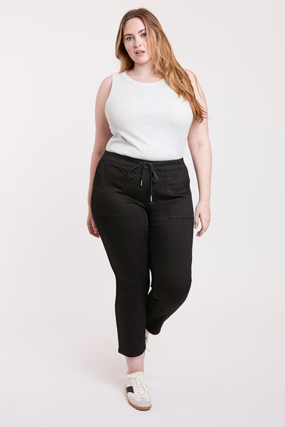 Women's Plus High Rise Pull On Straight Leg Jogger