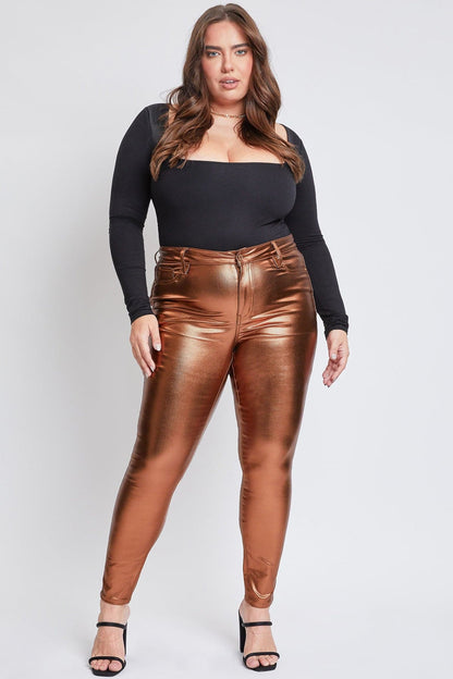 Women's Plus Metallic Skinny Pants
