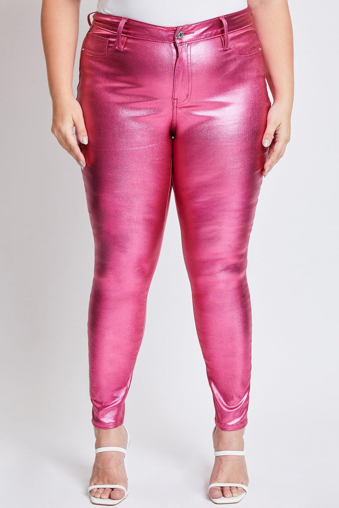 Women's Plus Hyperstretch Metallic Skinny Pants