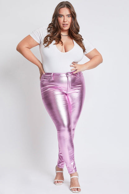 Women's Plus Hyperstretch Metallic Skinny Pants