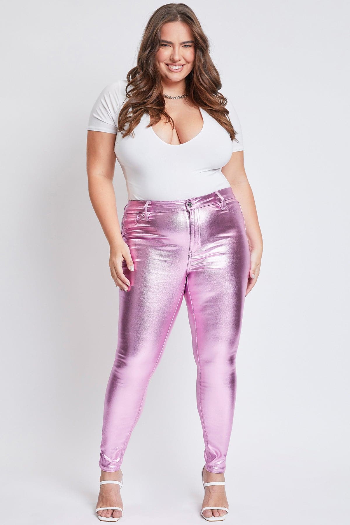 Women's Plus Metallic Skinny Pants