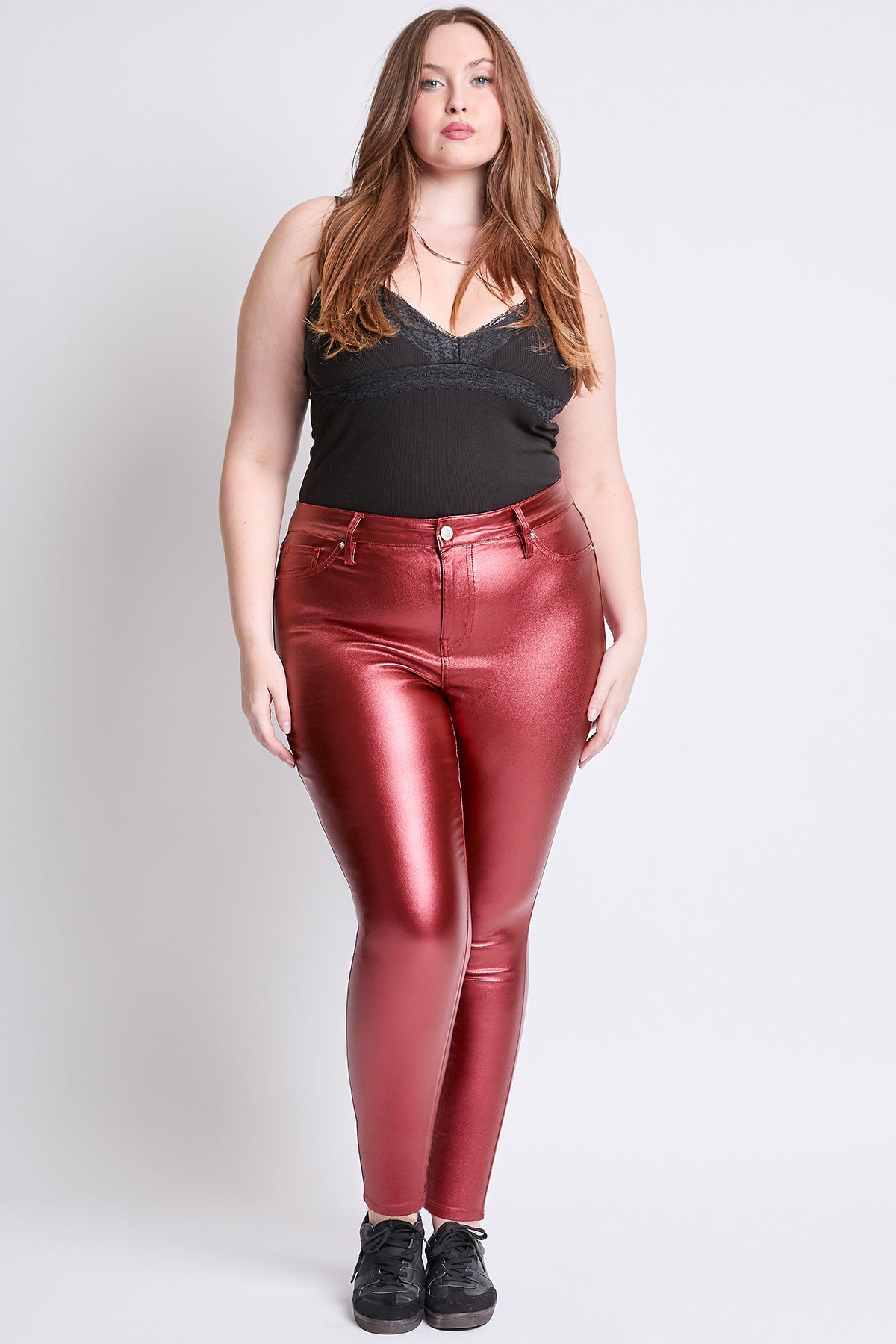 Women's Plus Metallic Skinny Pants