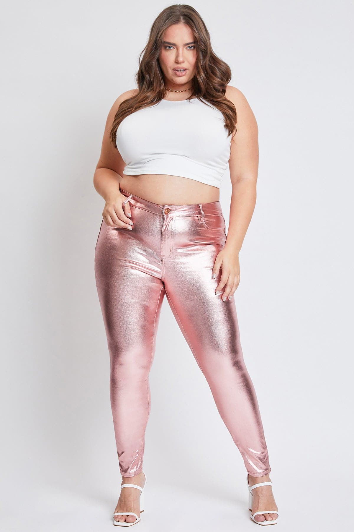 Women's Plus Metallic Skinny Pants