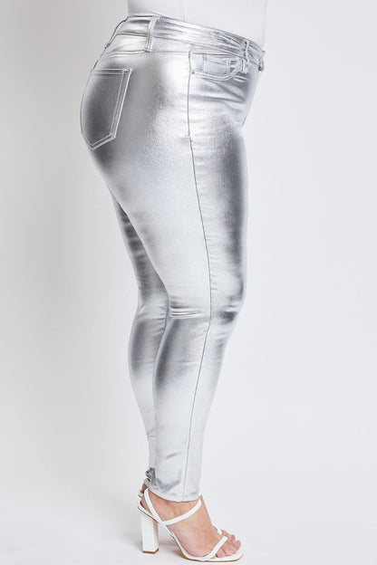 Women's Plus Hyperstretch Metallic Skinny Pants