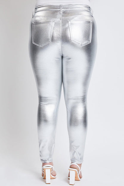 Women's Plus Hyperstretch Metallic Skinny Pants