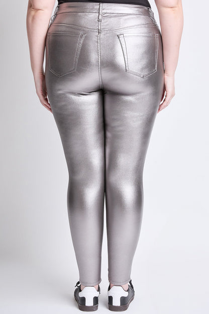 Women's Plus Hyperstretch Metallic Skinny Pants