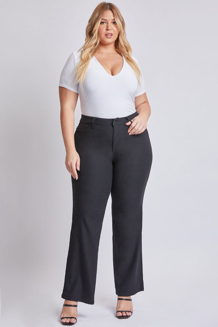 Women's Plus Hyperstretch Wide Leg Pants, Black