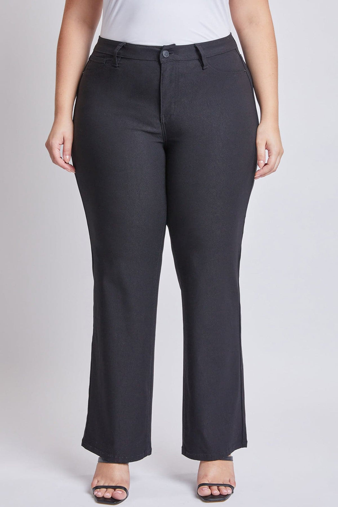 Women's Plus Hyperstretch Wide Leg Pants, Black
