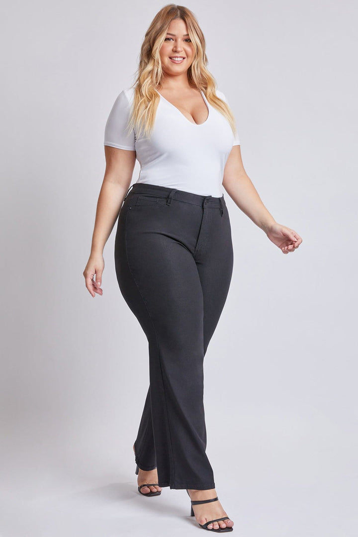 Women's Plus Hyperstretch Wide Leg Pants, Black