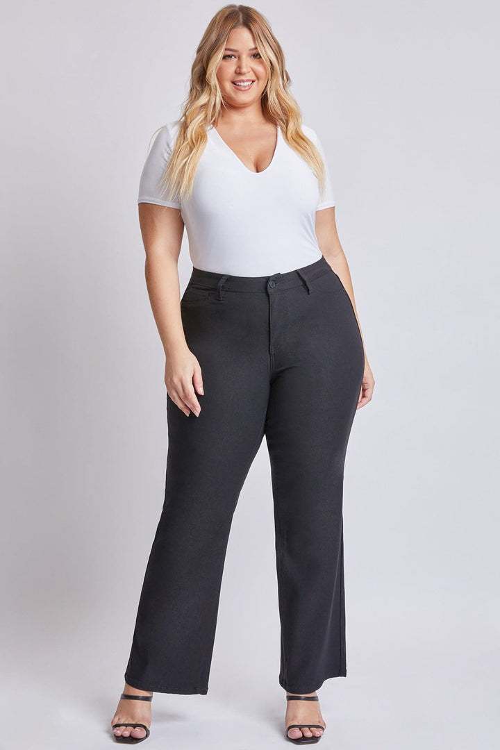 Women's Plus Hyperstretch Wide Leg Pants, Black