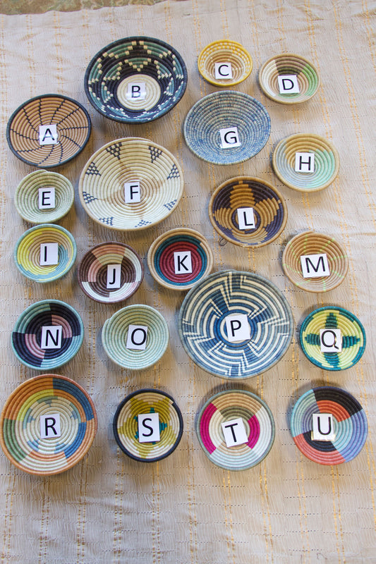 African Baskets, Earthy Neutral Global Decor, from Rwanda, Assorted Sizes