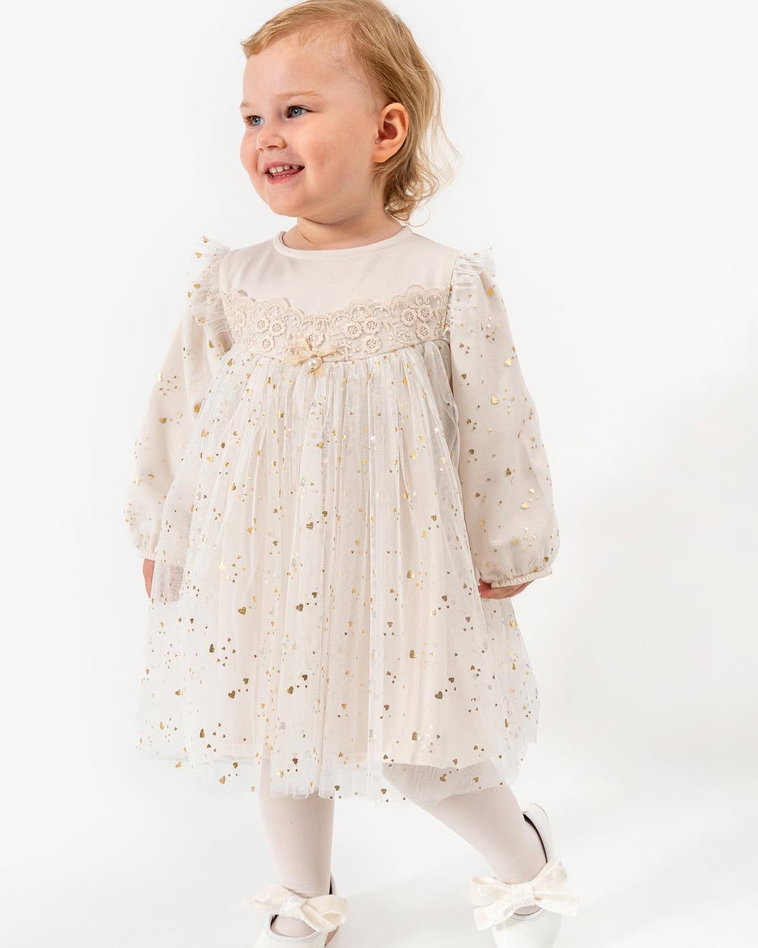 Elodie Dress – Ivory & Gold Dress