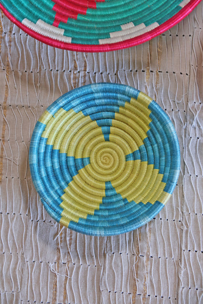 Ellis African Basket Collection, Multi-Colored, from Rwanda, Set of 4
