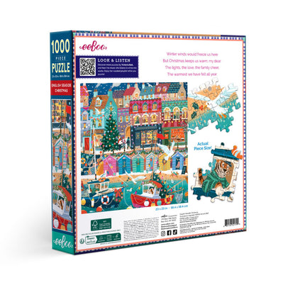 English Seaside Christmas 1000 Piece Jigsaw Puzzle eeBoo