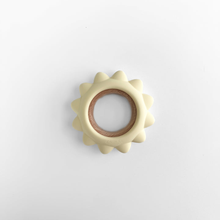 Garden Party Teether Collection - Silicone & Beechwood Sunshine
