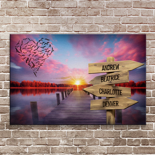 Family Name Sunset Sign