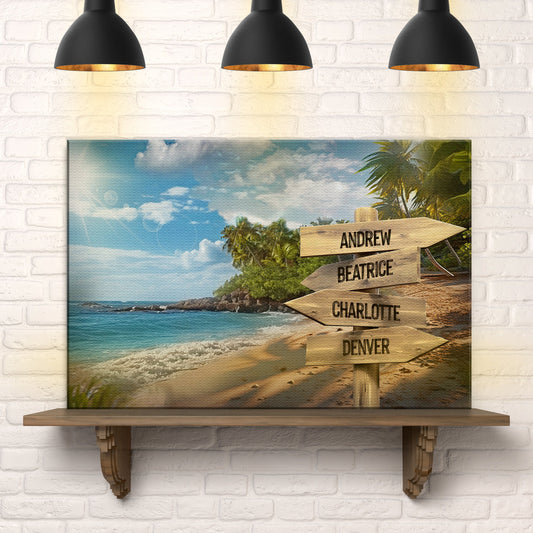 Family Names Ocean Breeze Sign