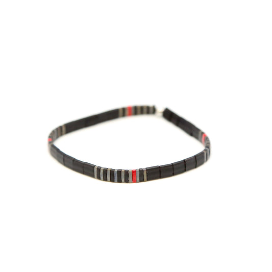 FIREFIGHTER BLACK - Tila Bead Bracelet | Single