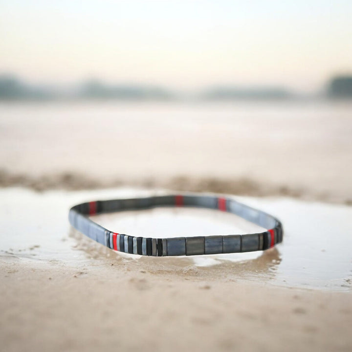 FIREFIGHTER GRAY - Tila Bead Bracelet | Single