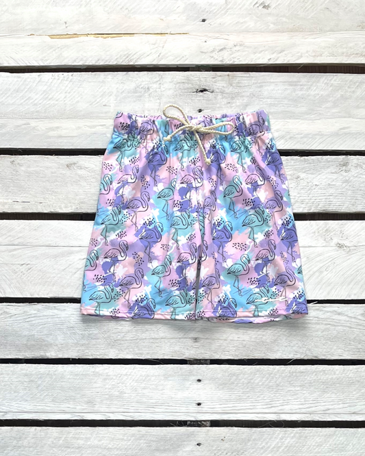 Painted Flamingo Boy Shorts