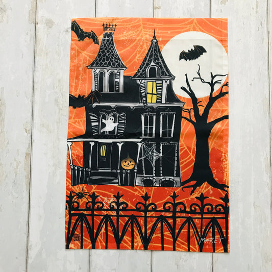 Spooky House Garden Flag