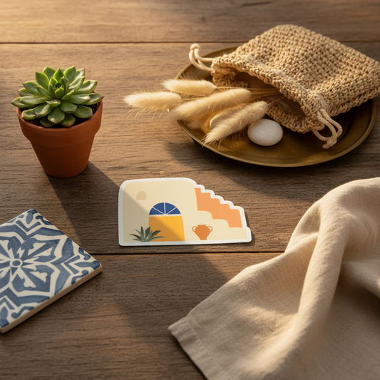 Mediterranean Boho House Sticker