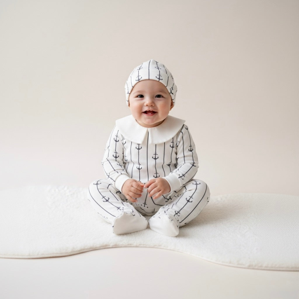 Nautical Anchor Romper Set