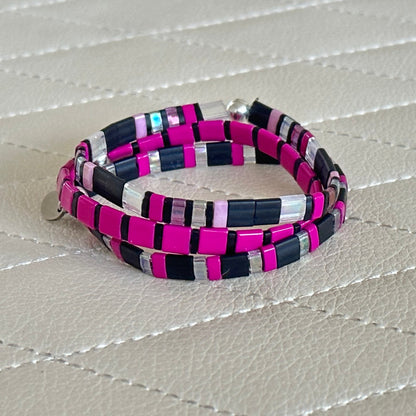 HEART BREAKER - 3 Tila Bead Bracelet Stack