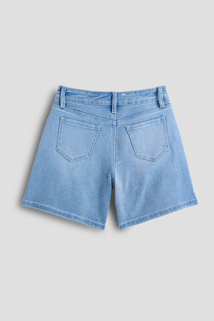 Girls Front Pleat Jort