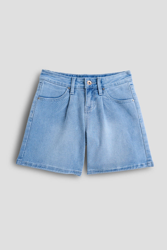 Girls Front Pleat Jort