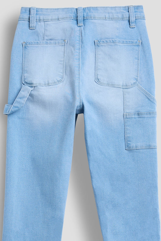 Girls Roll Cuff Carpenter Jeans