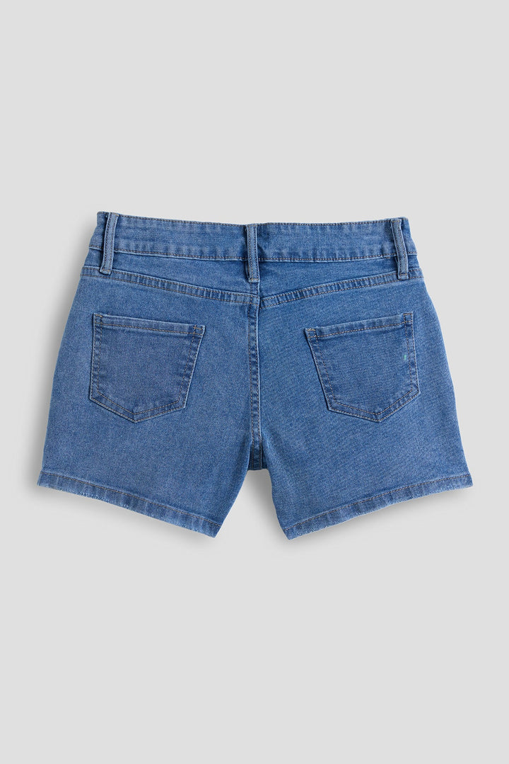 Girls Assymetrical Denim Skort