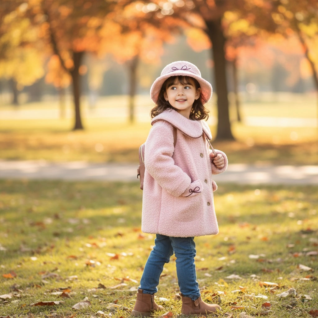 Rosalie Pink Bouclé Coat