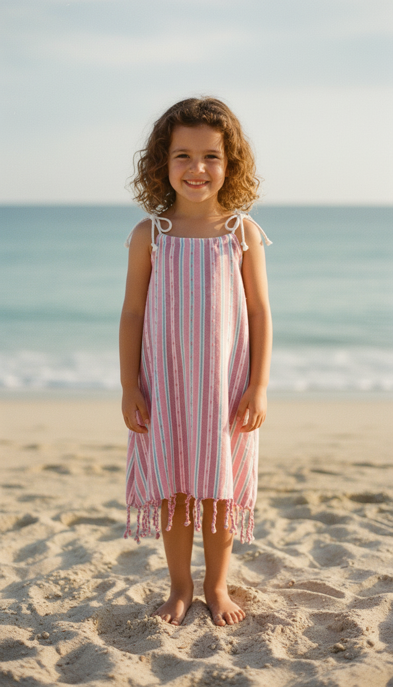 Girls Skipper Cover Up Dress - 100% Turkish Cotton