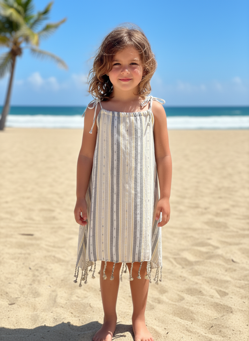 Girls Skipper Cover Up Dress - 100% Turkish Cotton