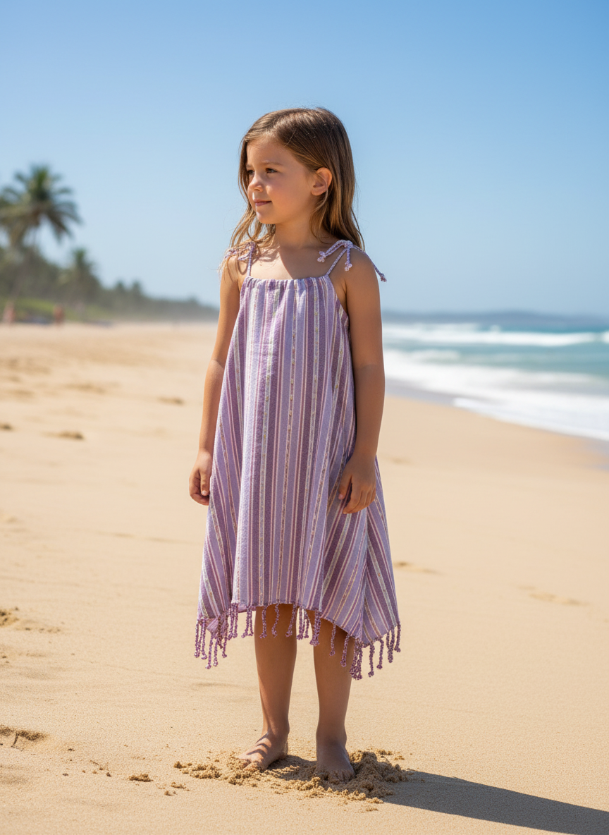 Girls Skipper Cover Up Dress - 100% Turkish Cotton