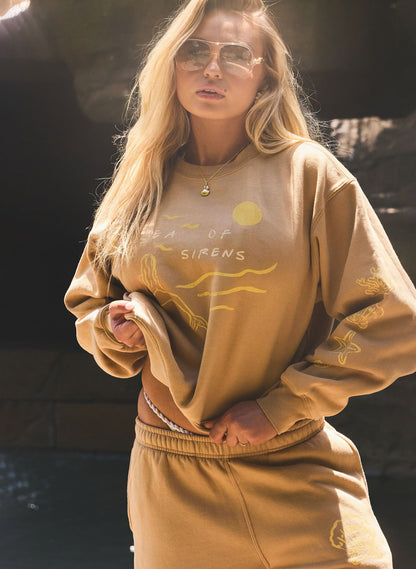 'Siren Sunset' Oversized Crewneck Sweatshirt